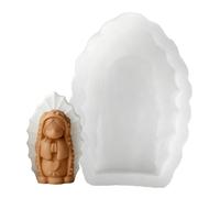 Candle Mold Kit, Praying Girl Angel Silicone Mould Set, Figurine Wax Casting System, DIY Craft Baking Mold Unit, For Wax Melt Plaster Fondant Clay Chocolate Candy Handmade Decor Use