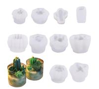 Candle Molds - 10 Pieces Silicone Set Non Stick | Cactus Resin Casting, Flower Soap Making, DIY Aromatherapy Plaster Craft, Baking Mousse Cake Decoration