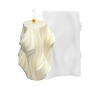 Candle Molds, 3D Rotating Wave Shape Silicone Mold For Candle Making, Soap Wax Mould, Perfect For Scented Candles, Crafts, And Decorative Home Projects, Flexible Silicone, 2.59x3.54in