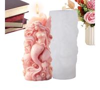 Candle Molds,Mermaid Reusable Craft Supplies | Mermaid Candle Making Silicone Molds,for Wax Plaster Soaps Arts & Crafts Homes Decors Table Centerpieces Beginner Family