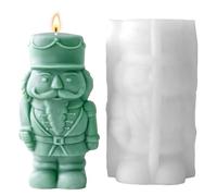 Candle Molds, Resin Casting, Craft Mould, Nutcracker Design Shape, Reusable Silicone Material, 5,2 x 3,03 x 2,64 pollici, Decorative Art Project for Wedding Table Room Home or Dinner