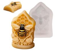 Candle Molds Silicone - Bee Shape Easy Release Craft Supplies, Flexible Wax Mold for Candle Making, DIY Craft Mold for Epoxy Soap Projects | Reusable Molds for Home Decor Spring Birthday Party Favors