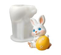 Candle Molds - Silicone Heat Resistant Reusable Bunny with Egg Mold | Rabbit Egg Candle Tool for Easter, Birthday Party, Friends, Students and Home Indoor Crafts