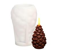 Candle Molds Silicone - Pine Cone Shape Reusable Craft Mold for Candle Making | Food-Grade Silicone Material for Wax Resin Plaster Epoxy Soap Clay, Ideal for Christmas Decoration Cake Dessert Present