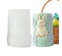 Candle Molds Silicone, Rabbit Egg Reusable Tool with Flexible Design, Easter Candle Making Mold, DIY Craft, Mold for Family Students Adults Men Women, Easter Birthday Party Home Indoor