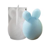 Candle Mould - Silicone | Bunny Scented Plaster Candle Silicone Mold | Reusable DIY Mold For Easter Rabbit Soap And Resin Crafts Home Decor Concrete Mould