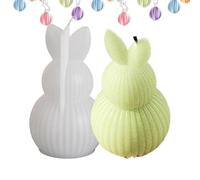 Candle Mould - Silicone | Bunny Scented Plaster Candle Silicone Mold | Reusable DIY Mold For Easter Rabbit Soap And Resin Crafts Home Decor Concrete Mould