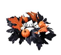 Candle Rings Wreaths - Black Artificial Wreaths Candle Holders, Elegant Table Decorations | Decorative Candle Ring for Engagement Cene, Birthday Party es, Romantic Proposal Table Displays