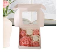 Candle Set - 6 Pieces | Soy Wax Peony Rose Long-Lasting | Natural Aromatherapy Candles For Relaxation | For Women Mom Sister Girlfriend Birthday Wedding Valentines Day Holiday