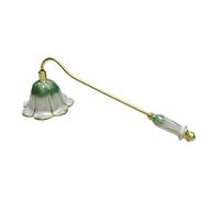 Candle Snuffer - Long Handle Enamel | Vintage Metal Wick Extinguisher Tool | Royal Style Ornate Design, Safe Reliable Metal Handle, Elegant Candle Accessory