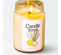 Candle Street | Candela Antizanzare Naturale | Cera di Soia Profumata | Oli Essenziali di Citronella e Limone | 275gr - Lunga Durata 60h | Vegana, Artigianale, Made in Italy | Per Interni ed Esterni