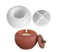 Candle Vessel Mold - 2.13 inches Non-Stick, Easy Release, Reusable, DIY | Resin Box Mold With Lid for Storage Jar, Jewelry Organizer, Trinket Organizer, Candle Container, Epoxy Resin Casting, Soap