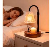 Candle Warmer, lampada con timer e dimmer, lampada vintage a candela, regolabile in altezza, per decorazione casa, camera da letto e ufficio, regalo per donne, migliore amica, mamma, senza lampada