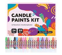 Candle Wax Pen, Candle Painting Kit, 24 Piece Art Tool Set, Precision Applicators, 0.55x4.45 Inches, Great for Decorating Clothes, Pants, Vases, Glass, Crafters, Creators, Enthusiasts