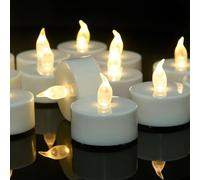 CANDLELAS Candele Led Set Da 50 Candele Senza Fiamma, Luci Led A Batteria Con Fiamma Tremolante Oscillante, Lumini A Batteria, Bianco Caldo, Per Compleanni, Halloween, Natale E Altre Occasioni