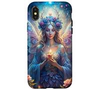 Candlelit Forest Fairy Floral Fantasy Moonlight Glow Look Custodia per iPhone X/XS