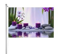 Candles On Water - Bandiera da esterni double-face, 1,2 x 1,8 m, in poliestere resistente alle intemperie con colori vivaci per giardino, cortile, patio o casa
