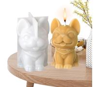 Candlestick Dog-3d Animal Candlestick, candeliere per la riforma dei cani | Forma in silicone flessibile per cera, candeline per cuccioli per artigianato, idea regalo per gli amanti