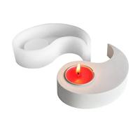 Candlestick Holder Molds | Craft Making Mold Supplies | Yin And Yang, Silicone Cement Vessel, Scented Craft Art, Tai Chi, Creative Candlestick For Home Decor