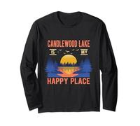 Candlewood Lake Is My Happy Place Camping Sayings Camper Maglia a Manica