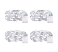 CandLuc Luci LED Batteria con Timer, Lucine Led Decorative a Batteria 2M 20LED Catena Luminosa Lucine Fata Luci Impermeabile per Camere da Letto Giardino Casa Feste Natale Matrimonio