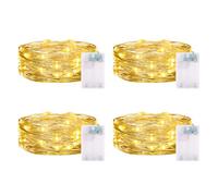 CandLuc Luci LED Batteria con Timer, Lucine Led Decorative a Batteria 2M 20LED Catena Luminosa Lucine Fata Luci Impermeabile per Camere da Letto Giardino Casa Feste Natale Matrimonio