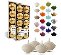 CANDLY HANDMADE© 10x Candele Galleggiganti Premium Ø 45mm | Compleanno & Onomastico, Ricevimento di Nozze, San Valentino, Pasqua, Natale, Elegante decorazione della casa, Candele (Cremoso)
