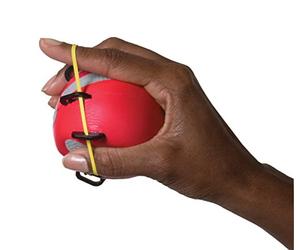 CanDo Digi-Extend n’ Squeeze Esercitatore per Mano - Dispositivo rosso medio per terapia delle dita e della presa con resistenza leggera