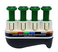 CanDo Digi-Flex Multi Kit Base per Principianti, 1 Telaio per Esercitatore della Mano con 4 Pulsanti Verdi a Resistenza Media