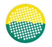 CanDo Esercitatore per Mano, Diametro 35,56 cm, Giallo/Verde - Resistenza Multipla, Allenatore di Forza per Mano e Dita per Fisioterapia e Terapia Occupazionale