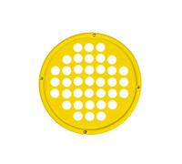 CanDo Esercitatore per Mano Senza Lattice, Diametro 17,78 cm, Giallo - Resistenza Extra Leggera (X-Leggera), Strumento di Riabilitazione per Mano e Dita per Fisioterapia e Terapia Occupazionale