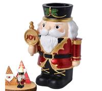 Candon Di Schiaccianoci Di Natale - Candela Di Legno Festive, Decorazione Della Figura Del Burattino Del Soldato Vacanze, Ornamento Da Ufficio Creativo | Decorazione Stagionale per Tavolo Da Pranzo
