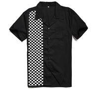 Candow Look Vintage Retro Hombres Camisas Mosaic Printed Novelty Casual Shirts