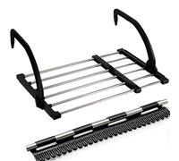 Candumy - Stendibiancheria portatile per balcone e davanzale della finestra, pieghevole portasciugamani da esterno retrattile