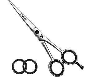 Candure Forbici Parrucchiere Professionali 6.5" Forbice per Capelli da Barbiere per Taglio di Capelli Acciaio Inossidabile Adatta per Kit Barbiere, Uomini e Donna (6.5", Argento)