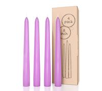 CANDWAX Candele coniche da 8 pollici Set da 4 - Candele coniche antigoccia e candelieri non profumati - Perfette come candele da cena e candele p