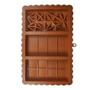 Candy Bar Mold, Break Apart Silicone Molds, 11,97 x 7,87 x 1,2 Inches Thick Reusable Food-Grade Non-Stick Silicone, for Holiday Preparation, Party Confectionery & Filled Bar