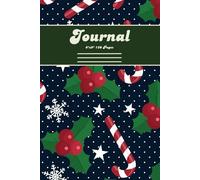 Candy Cane and Holly Christmas Composition Notebook, Journal, Gift & Stocking Stuffer for Friends, Family, and Loved Ones: 120 Lined Cream Colored Pages, 6"x9"