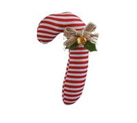 Candy Cane Christmas Decor, Fabric Red And White Home Decor With Bell And Bow For Seasonal Scenes, Candy Christmas Decorations For Fall Winter Garden Holiday Party Home Room Dorm Apt Vacation Photo