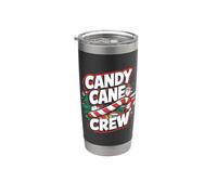 Candy Cane Crew Divertente amante dei dolci natalizi Bicchiere termico in acciaio inox doppia parete