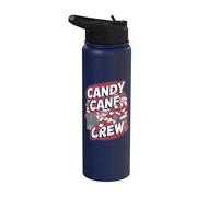 Candy Cane Crew Divertente Natale Candy Lover X-mas Stainless Steel Insulated Water Bottle