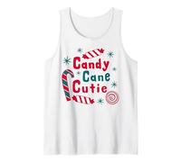 Candy Cane Cutie Divertente Natale Corrispondenza Famiglia Canotta