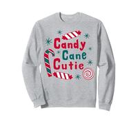 Candy Cane Cutie Divertente Natale Corrispondenza Famiglia Felpa