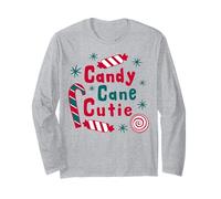 Candy Cane Cutie Divertente Natale Corrispondenza Famiglia Maglia a Manica