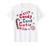 Candy Cane Cutie Divertente Natale Corrispondenza Famiglia Maglietta