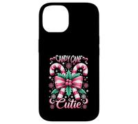 Candy Cane Cutie Natale Coquette Bow Dots Decorazione di Natale Custodia per iPhone 14