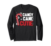 Candy Cane Cutie Natale Divertente Abbinamento Maglia a Manica