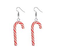 Candy Cane Earrings for Women Fun Christmas Candy Cane Charm Earring Sparkling Holiday Accessories for Parties(#A)