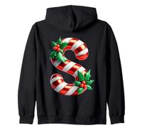 Candy Cane Lettera S Christmas Delight Felpa con Cappuccio