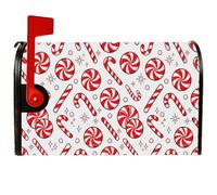 Candy Cane Peppermint Holiday Theme Magnetic Mail Covers 53,3 x 63,3 cm | Motivo a spirale alla menta piperita, copertura per cassetta postale, esterno invernale per la casa, decorazione esterna per